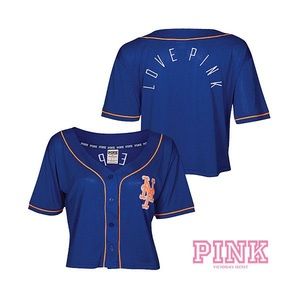 PINK NY Mets Cropped Jersey